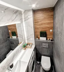 Small bathroom design in marble