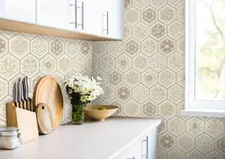 Vinyl wallpaper for the kitchen washable photo