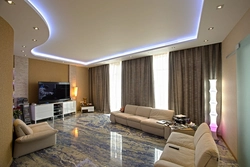 Soaring Ceiling In The Living Room With Kitchen Photo