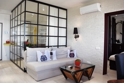 Glass partition design for apartment