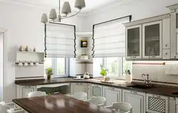 Kitchen Design With Two Windows On Different Walls 20 Sq.