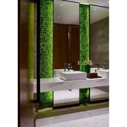Bathroom with moss design