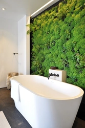 Bathroom with moss design