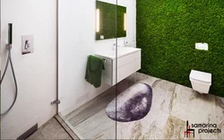 Bathroom with moss design