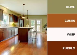 Color of kitchen facades color combination in the interior