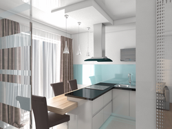 Partitions for the kitchen in the apartment photo