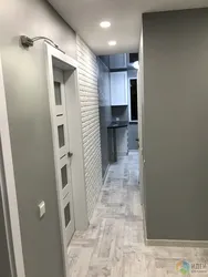 Corridor leading into the kitchen without doors design photo