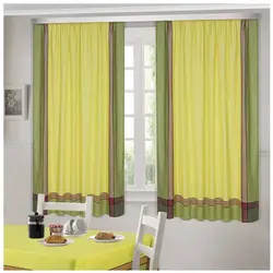 Curtain design for the kitchen in a modern style, two-tone