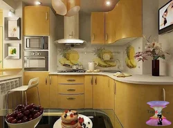Интерьер малогабаритной кухни с холодильником фото