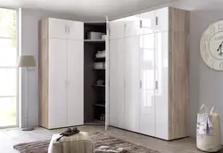 Corner wardrobe for the bedroom in a modern style photo