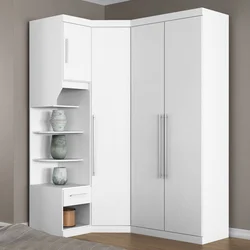 Corner wardrobe for the bedroom in a modern style photo