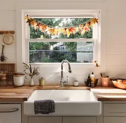 Decorative window in the kitchen photo
