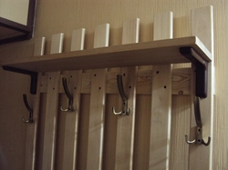 DIY hangers for the hallway made of wood photo