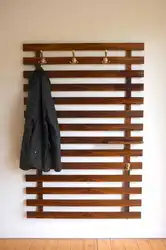 DIY hangers for the hallway made of wood photo