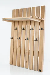 DIY hangers for the hallway made of wood photo