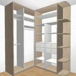 Жатын бөлмесіндегі бұрыштық гардероб мазмұнының өлшемдері фото