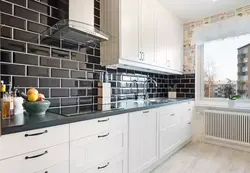 Bricks in the kitchen interior apron