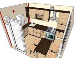 Photo of a 4 by 4 kitchen