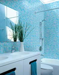 Bathroom design with small tiles