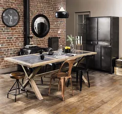 Loft Table Photo In The Kitchen Interior