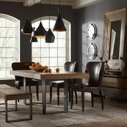 Loft table photo in the kitchen interior