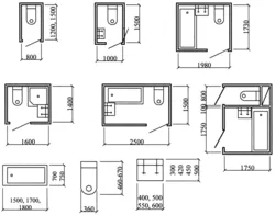 Pictures bathroom dimensions