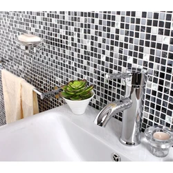 White mosaic bathroom design