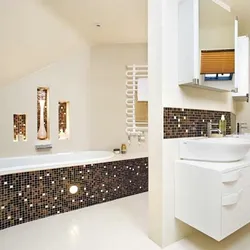 White mosaic bathroom design