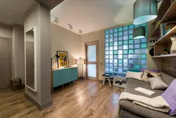 Glass blocks in the living room photo