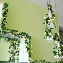 Kitchen Design With Artificial Flowers