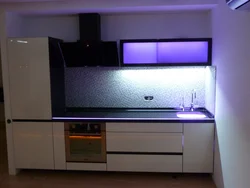 LED lighting in the kitchen interior photo