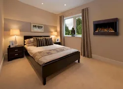 Black bed in bedroom interior design