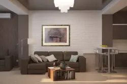 Mocha color in the living room interior photo