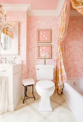 Bathroom design peach