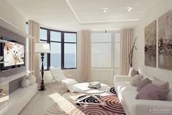Pentagonal living room interior design