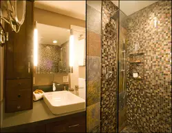 Bathroom design with shower mosaic