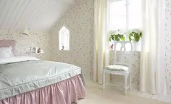 Спальня обои в цветочек фото