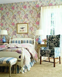 Bedroom Floral Wallpaper Photo