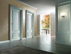 Apartment design with wooden doors