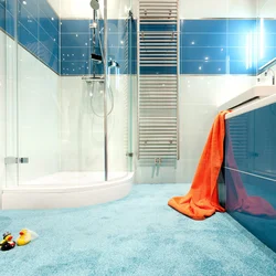 Beautiful bathroom floor photo