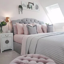 Bedroom In Powder Color Design