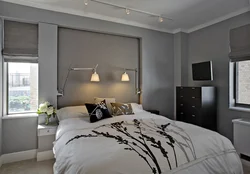 Lamps over the bed in the bedroom design