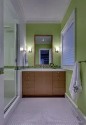Bathroom Design In Olive Color