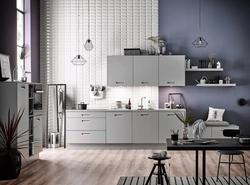 What Kitchen Color Goes With Gray Wallpaper Photo
