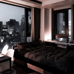 Photo Of A Bedroom With Panoramic Windows Photo