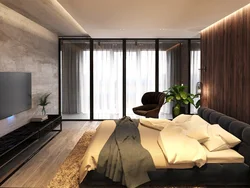 Photo Of A Bedroom With Panoramic Windows Photo