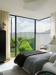 Photo of a bedroom with panoramic windows photo