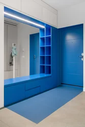 Hallway Interior With Blue Walls
