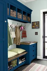 Hallway Interior With Blue Walls