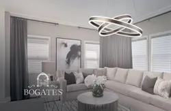 Modern lamps in the living room interior